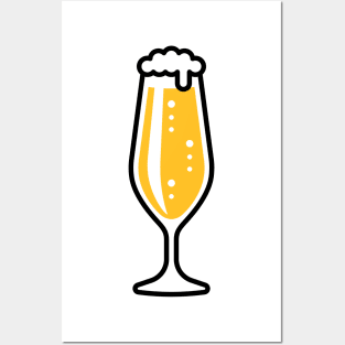 Pilsner Glass Slim (Beer Drinker / Pils / 2C) Posters and Art